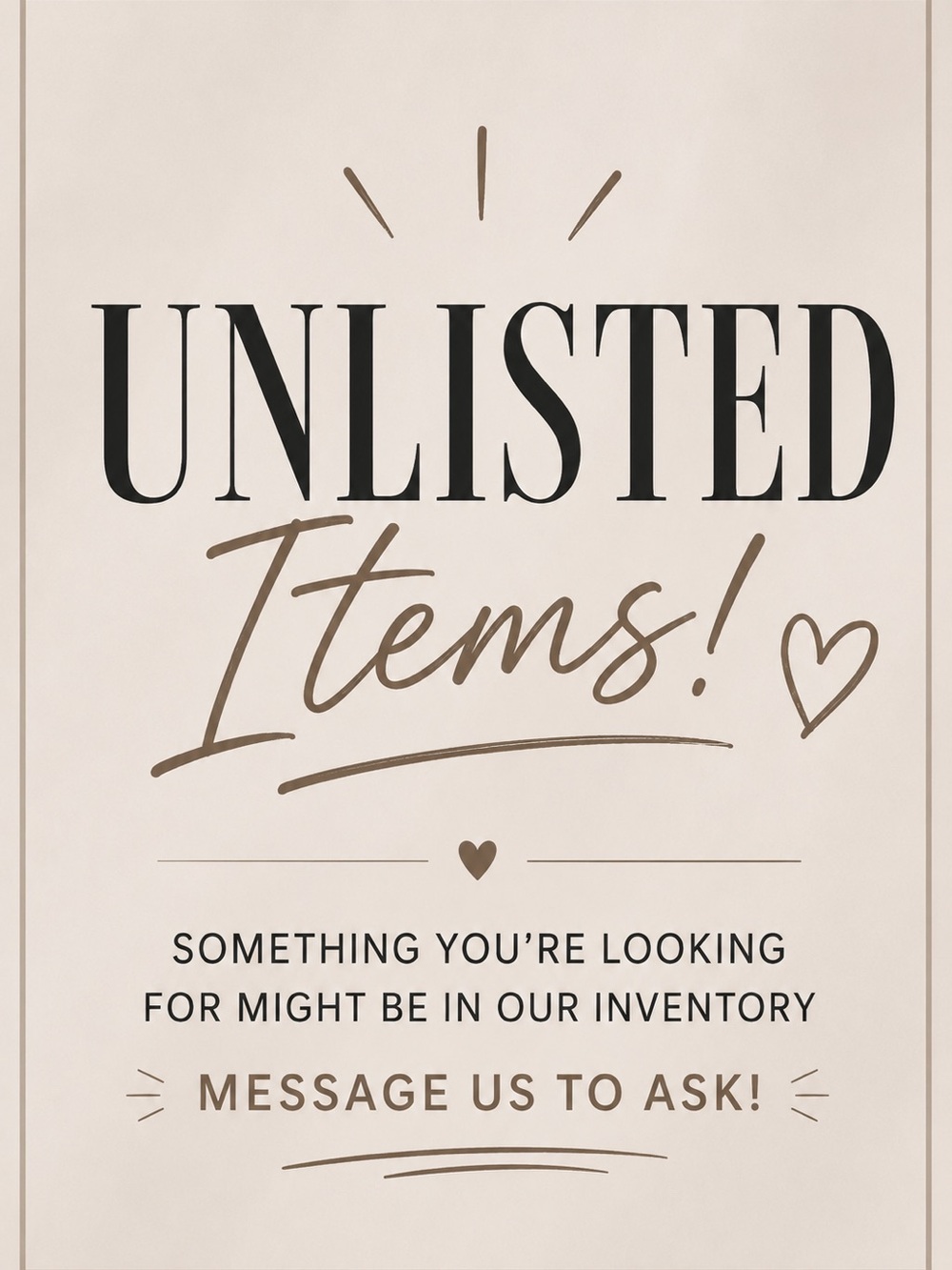 Unlisted items - Picture 1 of 1